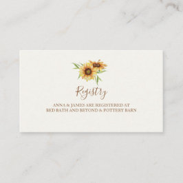 Country Sunflower Wedding Card Begleitkarte