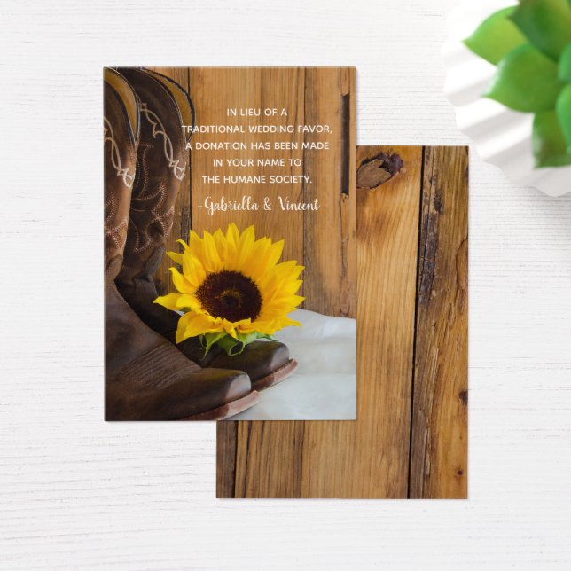Country Sunflower Wedding Wohltätigkeit Lieblingsk (Schreibtisch)