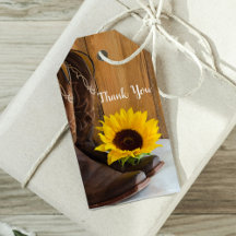 Country Sunflower Western Gastgeschenk Hochzeit Ta