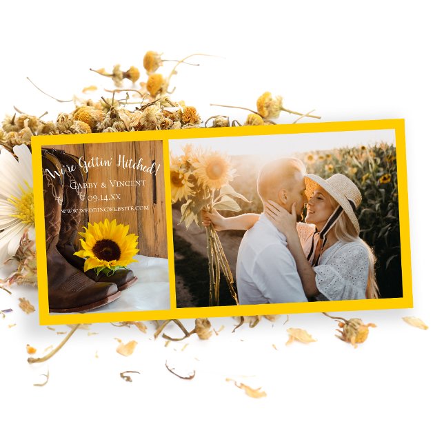 Country Sunflower Western Hochzeit Save The Date (Von Creator hochgeladen)