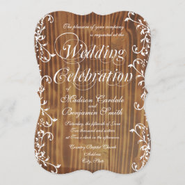 Country Swirl Invitations de mariage rustique en b