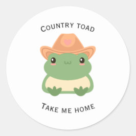 Country Toad Vinyl Aufkleber