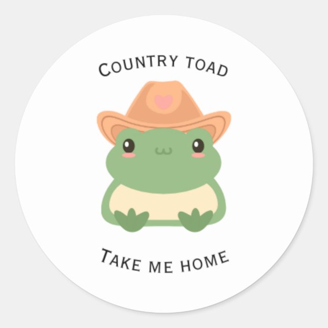 Country Toad Vinyl Aufkleber (Vorderseite)
