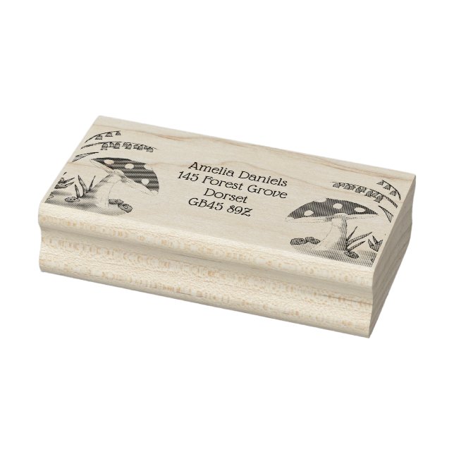 Country Toadstool Anschrift Briefmarke Gummistempel (Stempel)