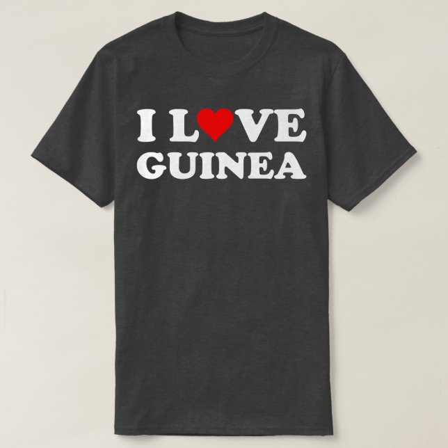 Country Travel Souvenir I Liebe Guinea T-Shirt (Design vorne)
