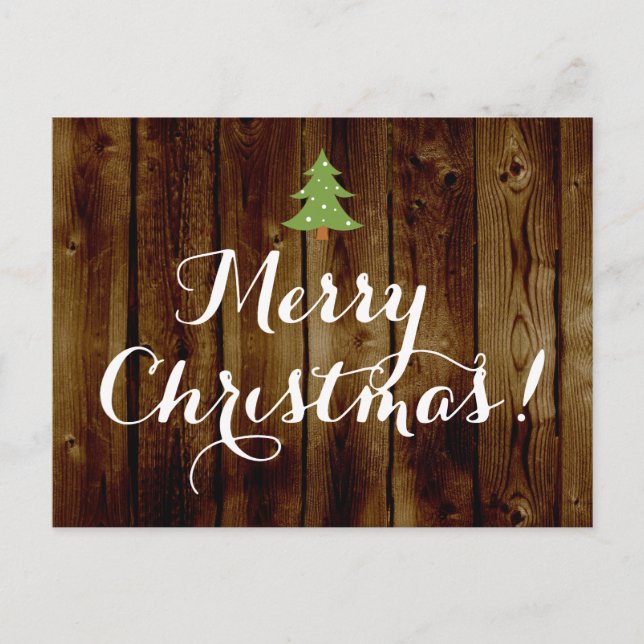 Country Vintag Wood Frohe Weihnachten (Vorderseite)