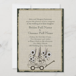 Country Wagon Hochzeit Einladung