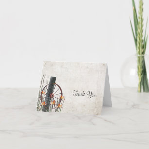 Country Wagon Wheel  - Thank You Dankeskarte