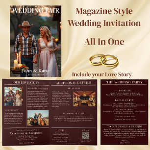 Country Wedding Magazine Cover Einladung