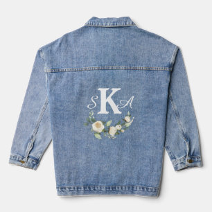 Country Wedding Monogramme Initials Bridesmaid Jeansjacke