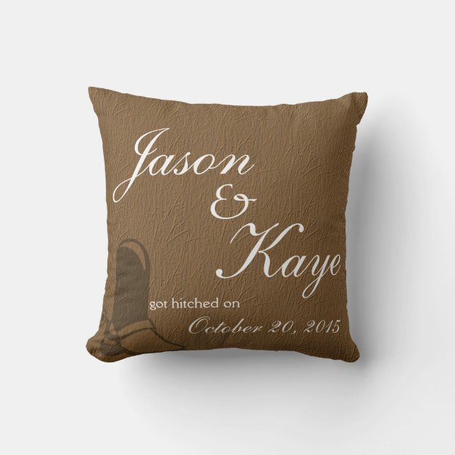 Country Wedding Throw Kissen (Vorderseite)