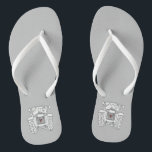 Country Wedding Traktor Drehe Flohschuhe Flip Flops<br><div class="desc">Ein Paar Traktorandenfarm Thema Hochzeit Spaß Flip Flops.</div>