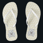 Country Wedding Traktor Drehe Flohschuhe Flip Flops<br><div class="desc">Ein Paar Traktorandenfarm Thema Hochzeit Spaß Flip Flops.</div>