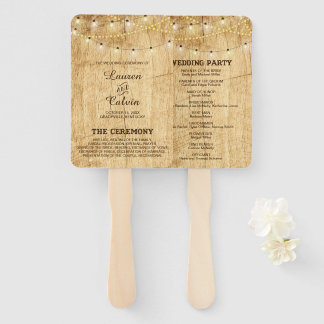 Country Wedding Zeremony Program Fan Fächer