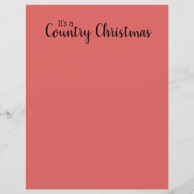 Country Weihnachtsangebot Roter Rustikaler Letterh (Vorderseite)