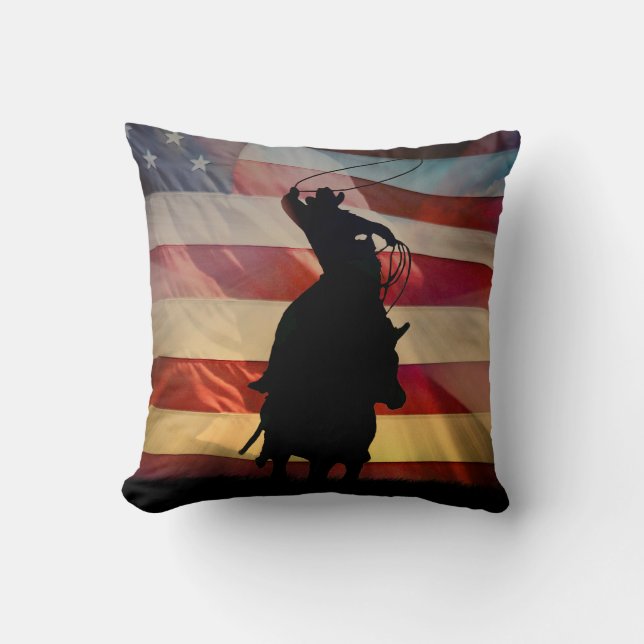 Country Western American Cowboy Roper Kissen (Vorderseite)