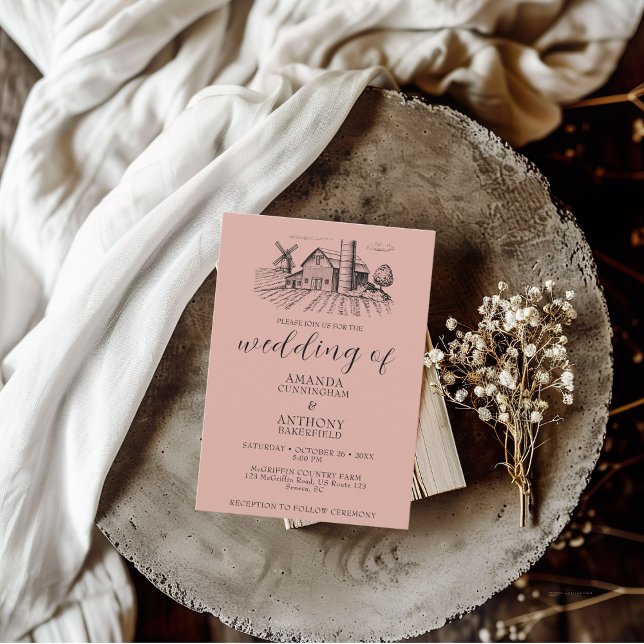 Country Western Barn Wedding Einladung (Von Creator hochgeladen)