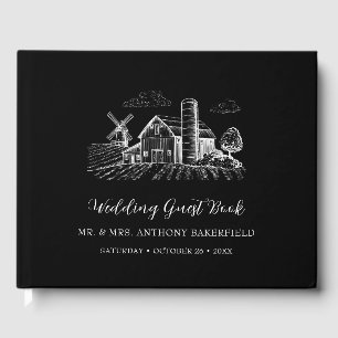 Country Western Barn Wedding Gästebuch