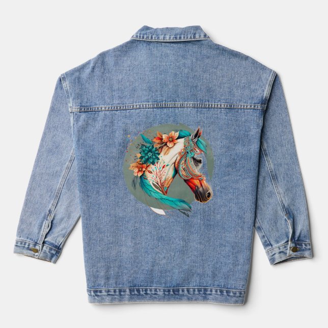 Country Western Boho Horse fête d'anniversaire (Verso)