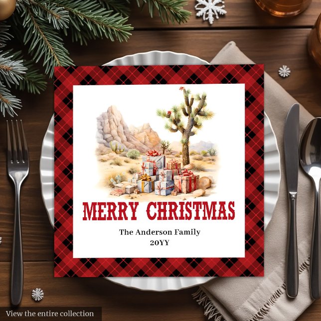 Country Western Buffalo Tartan Paper Napkins Serviette (Country Western Buffalo Tartan Paper Napkins)