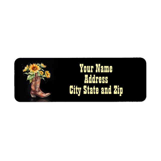 Country Western Cowboy Cowgirl Return Address (Vorne)