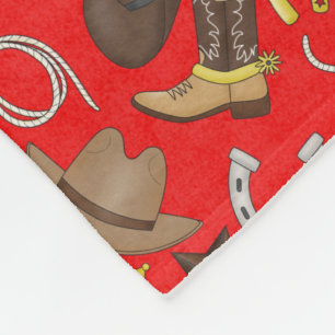 Country Western Cowboy Fleece Decke