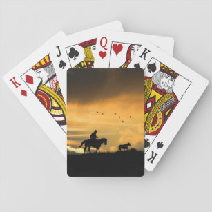 Country Western Cowboy Horse und Steer Spielkarten