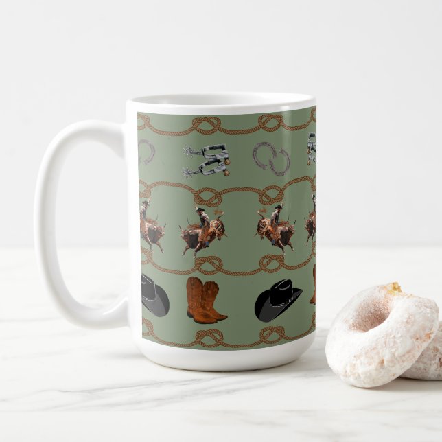 Country Western Cowboy  Kaffeetasse (Mit Donut)