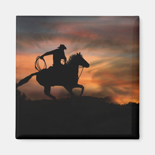Country Western Cowboy Magnet (Vorne)