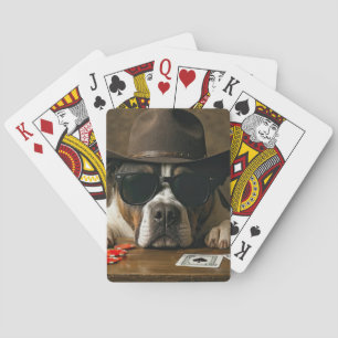 Country Western Cowboy Pitbull Poker Spielkarten