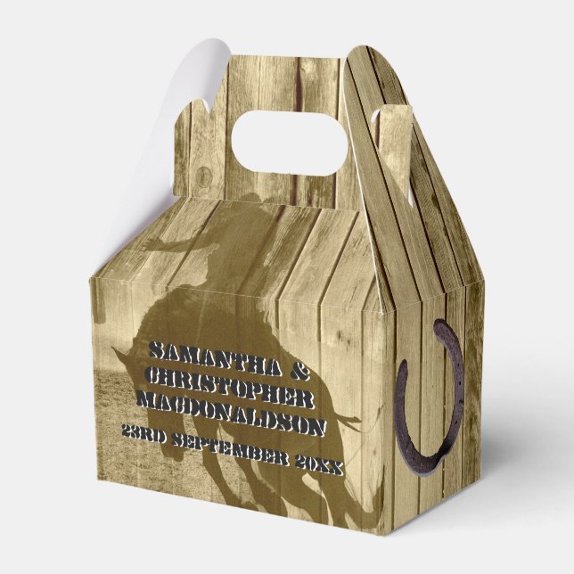 Country Western Cowboy Ranch themed Geschenkschachtel (Vorderseite)