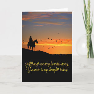 Country Western Cowboy Sie sind in meinen Gedanken Karte