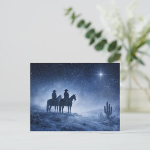 Country Western Cowboy Southwestern Weihnachten Postkarte