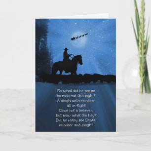 Country Western Cowboy Weihnachten Karte