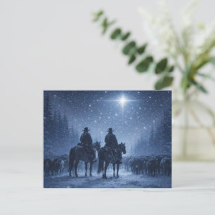 Country Western Cowboy Weihnachten Postkarte