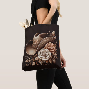 Country Western Cowgirl Hut mit Blume Tasche