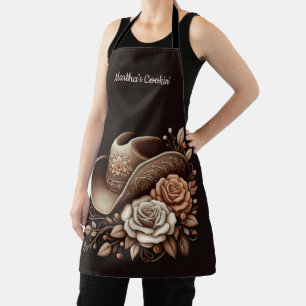 Country Western Cowgirl Hut mit Blumen Schürze