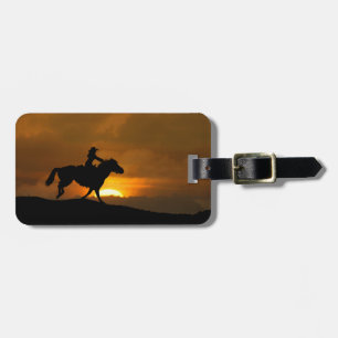 Country Western Cowgirl Sunset Gepäckanhänger