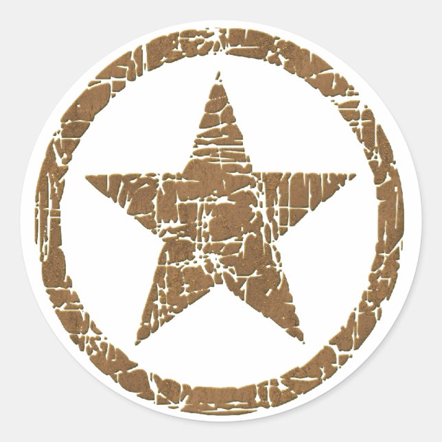 Country Western Crackstar Abzeichen D1 Sticker (Vorderseite)