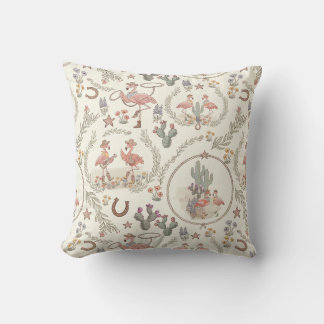 Country Western Flamingo Wurfkissen Kissen