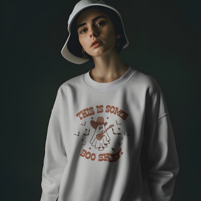 Country Western Ghost Halloween Funny T-Shirt (Von Creator hochgeladen)