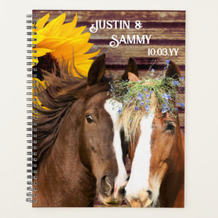 Country Western Horse Sunflower Hochzeitshaus Planer