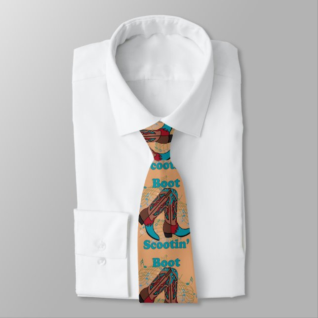 Country Western Line Dance Boot Scootin' Necktie Krawatte (Gebunden)
