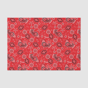 Country Western Red Paisley Wedding Seidenpapier