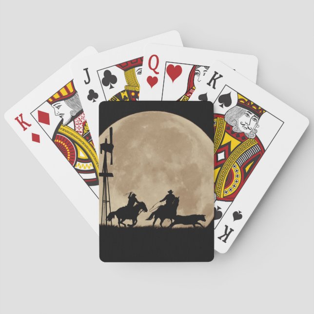 Country Western Roping Cowboys Spielkarten (Rückseite)