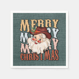 Country Western Santa Feria Party Serviette