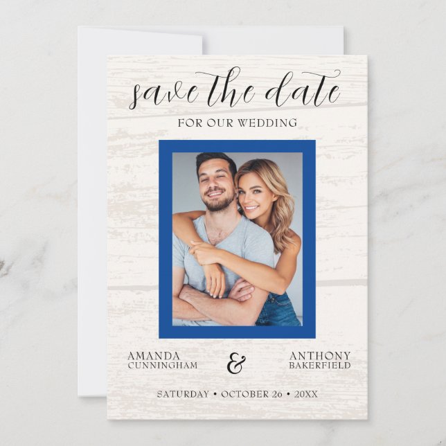 Country Western Save the Date Hochzeitseinladung Einladung (Vorderseite)