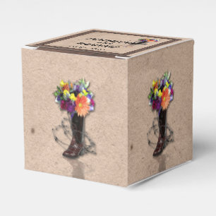 Country Western Stacheldraht Hochzeitsgunstbox Geschenkschachtel