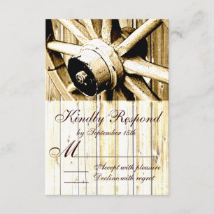 Country Western Wagon Wheel Wedel Cartes RSVP