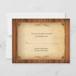 Country Western Wedding RSVP Cartes de réponse